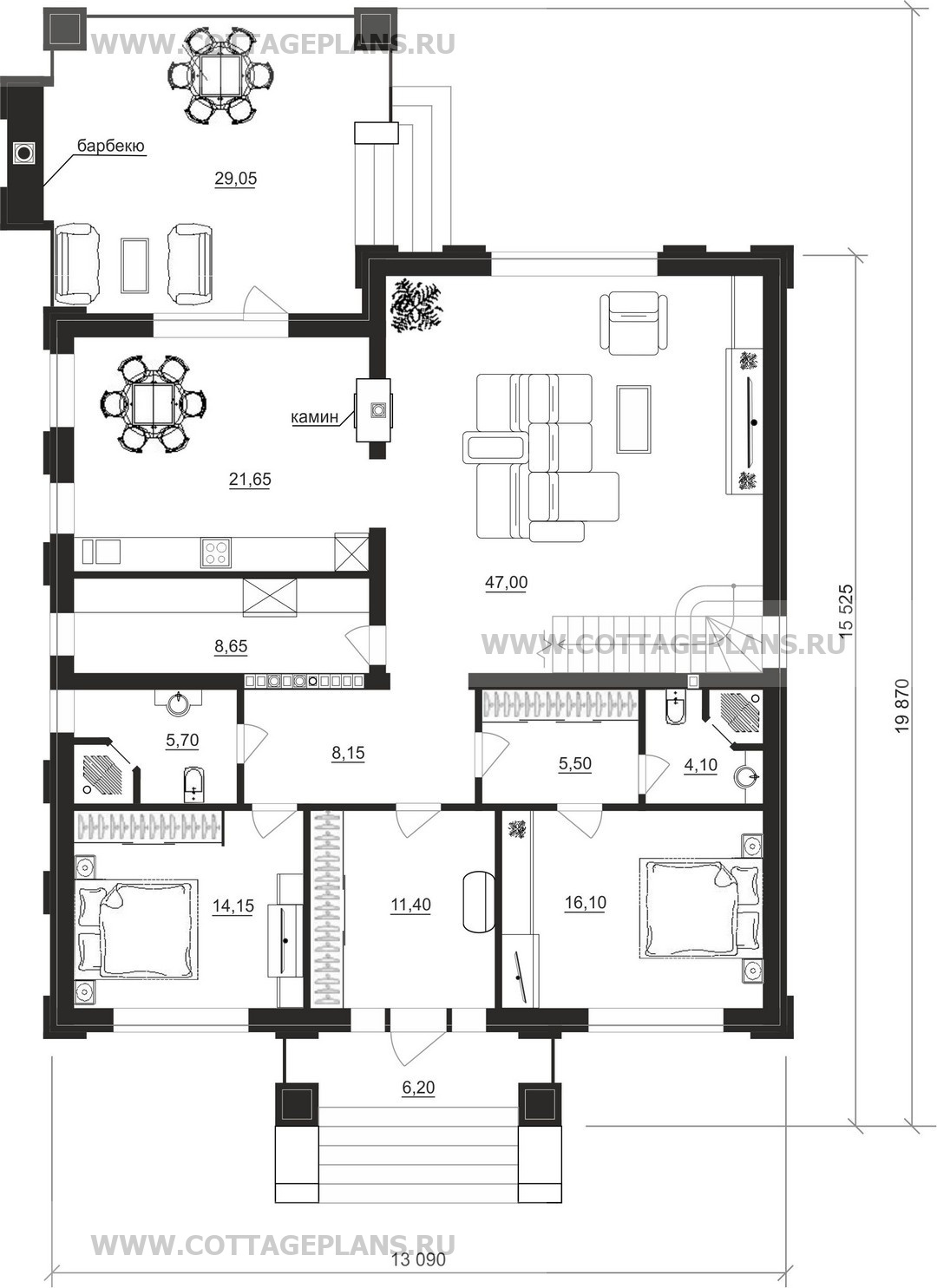 Поэтажные планы проект дома 205-25 общ. площадь 424,70 м2