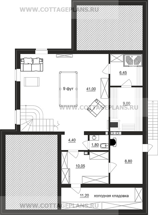 Поэтажные планы проект дома 22-54 общ. площадь 298,85 м2