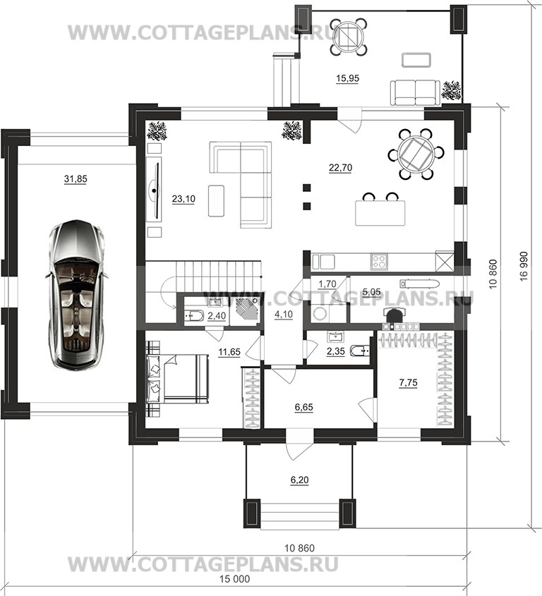 Поэтажные планы проект дома 106-49 общ. площадь 185,80м2