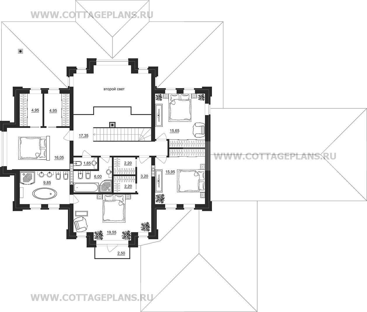 Поэтажные планы проект дома 101-38 общ. площадь 465,25 м2