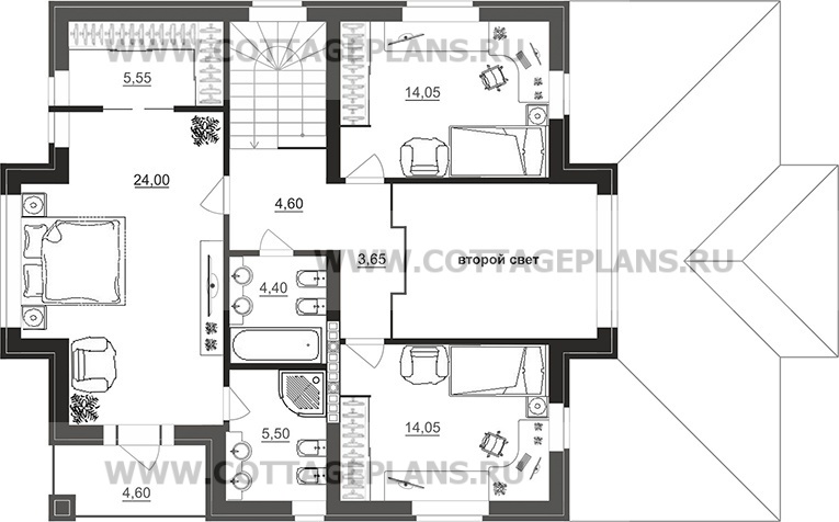 Поэтажные планы проект дома 98-16 общ. площадь 247,25 м2