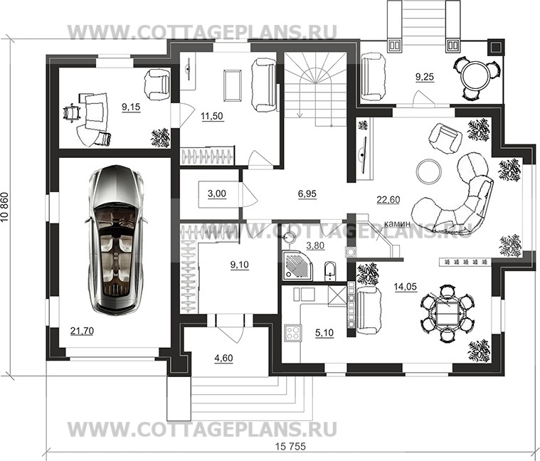 Поэтажные планы проект дома 76-65 общ. площадь 267,40 м2