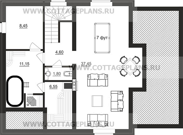 Поэтажные планы проект дома 91-34 общ. площадь 138,50 м2