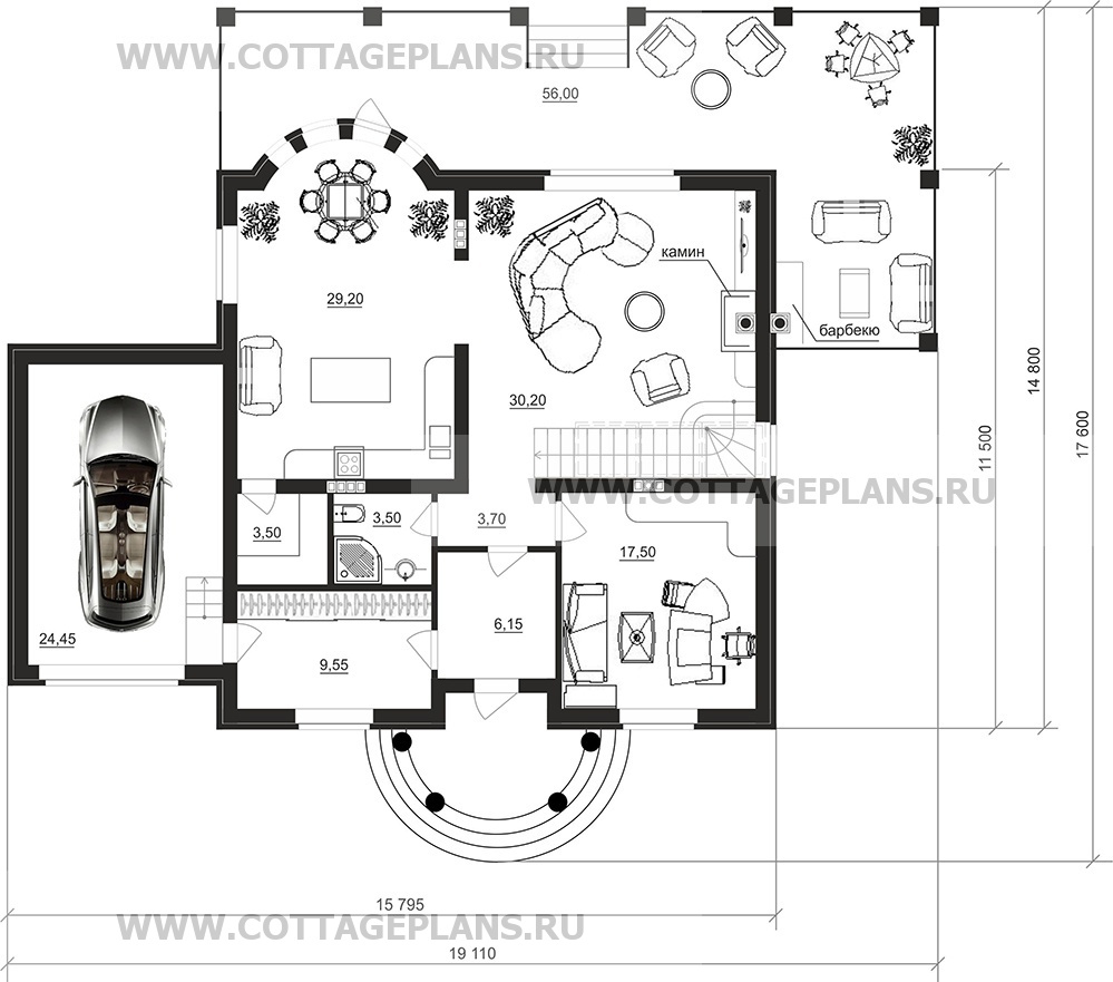 Поэтажные планы проект дома 96-96 общ. площадь 306,00 м2