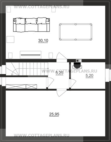 Поэтажные планы проект дома 21-91 общ. площадь 131,25 м2