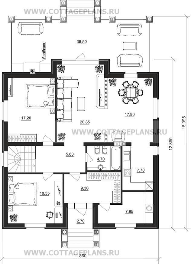 Поэтажные планы проект дома 08-42 общ. площадь 216,65 м2
