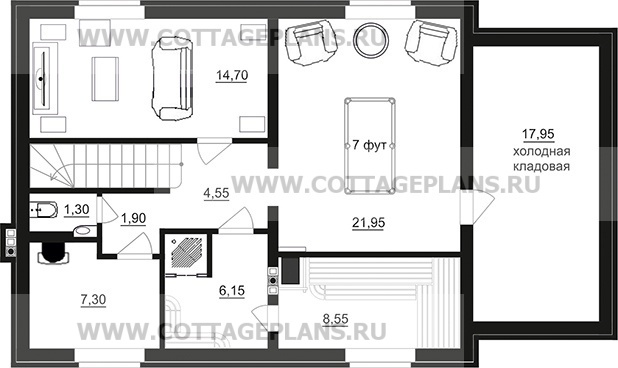Поэтажные планы проект дома 96-42 общ. площадь 213,10 м2
