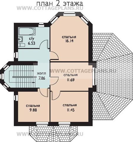 Поэтажные планы проект дома 80-02 общ. площадь 155,15м2