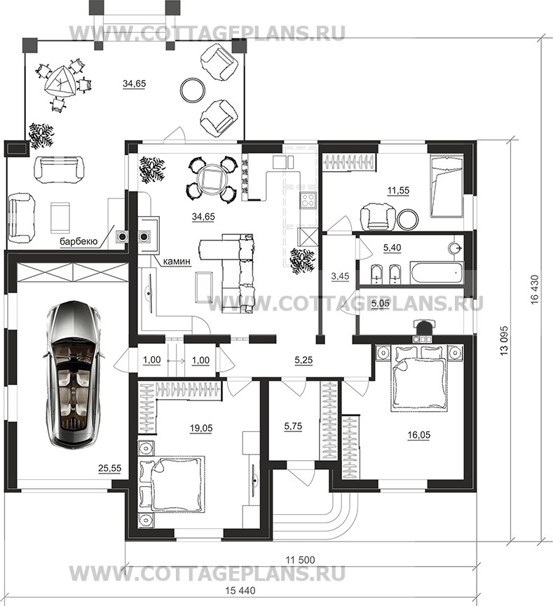 Поэтажные планы проект дома 07-19 общ. площадь 135,05 м2