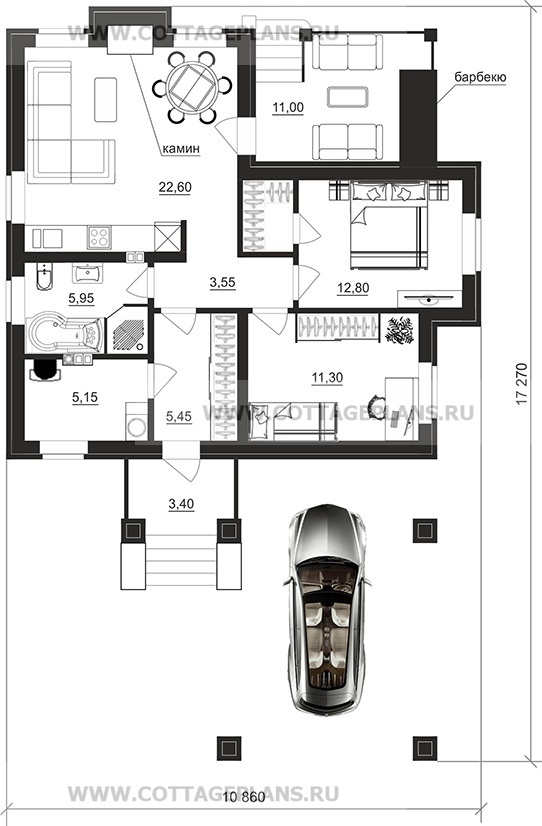 Поэтажные планы проект дома 900-42 общ. площадь 66,80 м2
