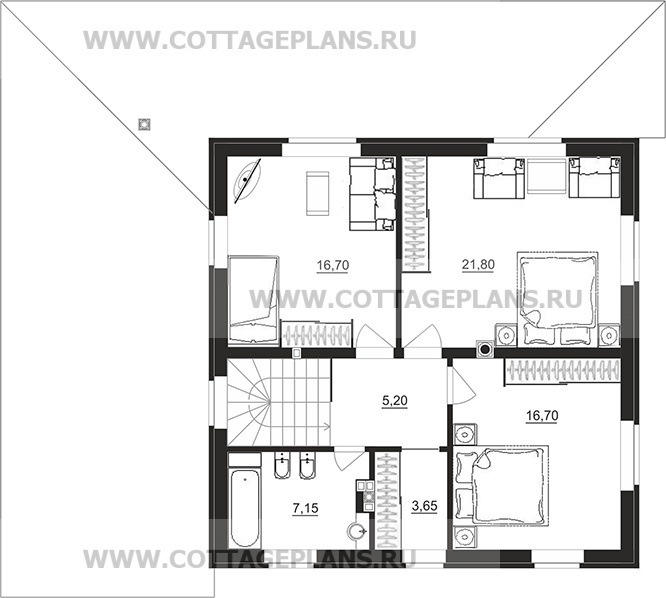 Поэтажные планы проект дома 15-66 общ. площадь 173,50 м2