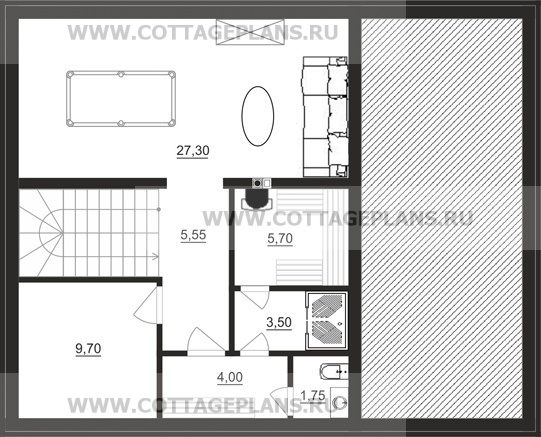 Поэтажные планы проект дома 14-95 общ. площадь 178,05 м2