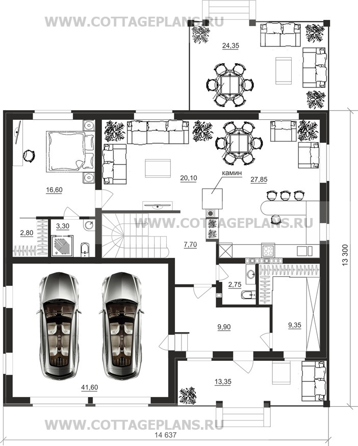 Поэтажные планы проект дома 89-97 общ. площадь 349,8 м2
