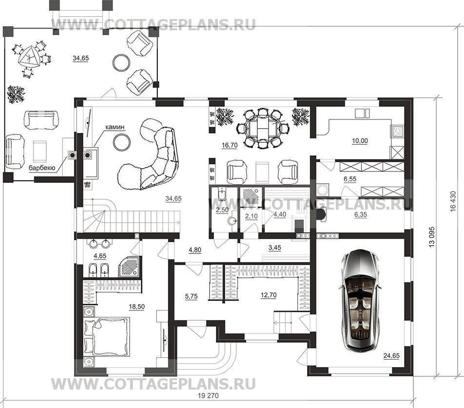 Поэтажные планы проект дома 75-33 общ. площадь 260,70 м2