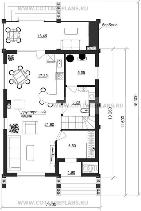 Поэтажные планы проект дома 204-85 общ. площадь 107,55 м2
