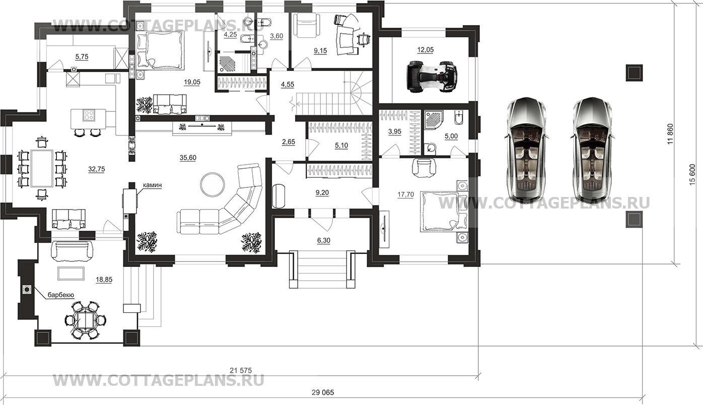 Поэтажные планы проект дома 203-66 общ. площадь 446,7 м2