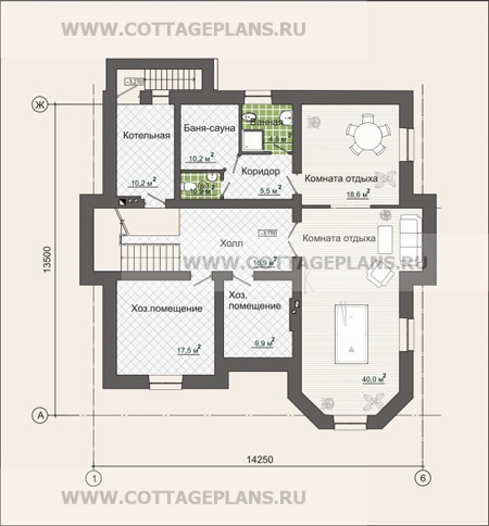 Поэтажные планы проект дома 46-04 общ. площадь 382,2 м2