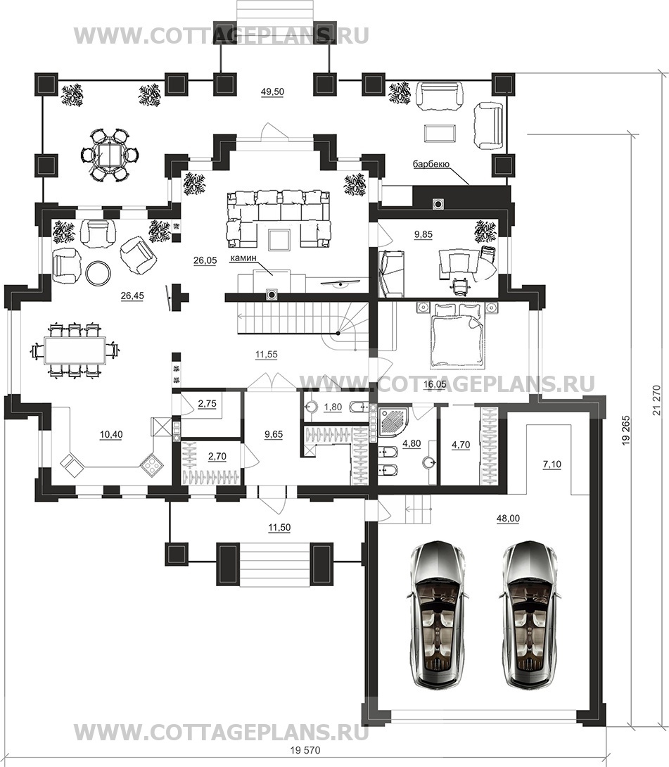 Поэтажные планы проект дома 203-20 общ. площадь 453,25 м2