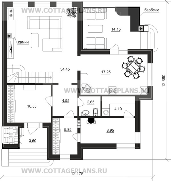 Поэтажные планы проект дома 204-53 общ. площадь 167,95 м2