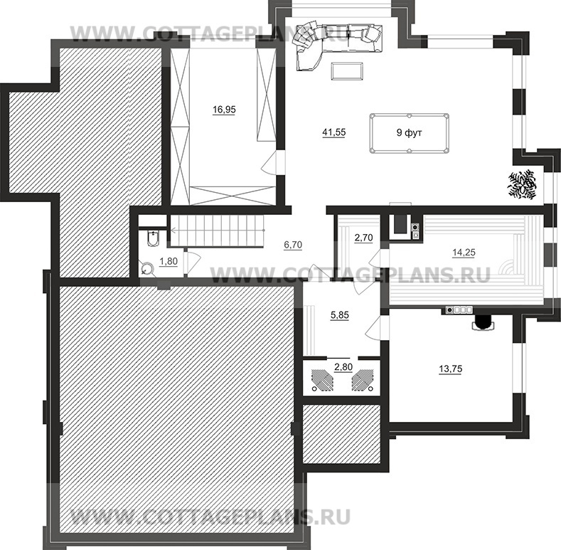 Поэтажные планы проект дома 201-98 общ. площадь 395,40 м2