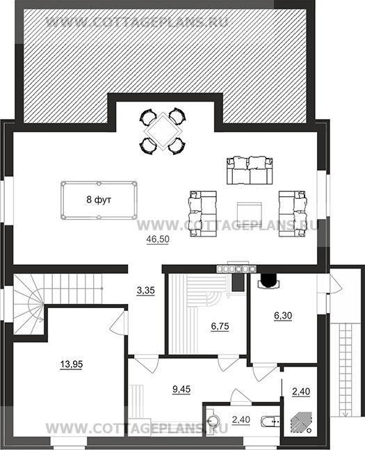 Поэтажные планы проект дома 98-28 общ. площадь 263,00 м2