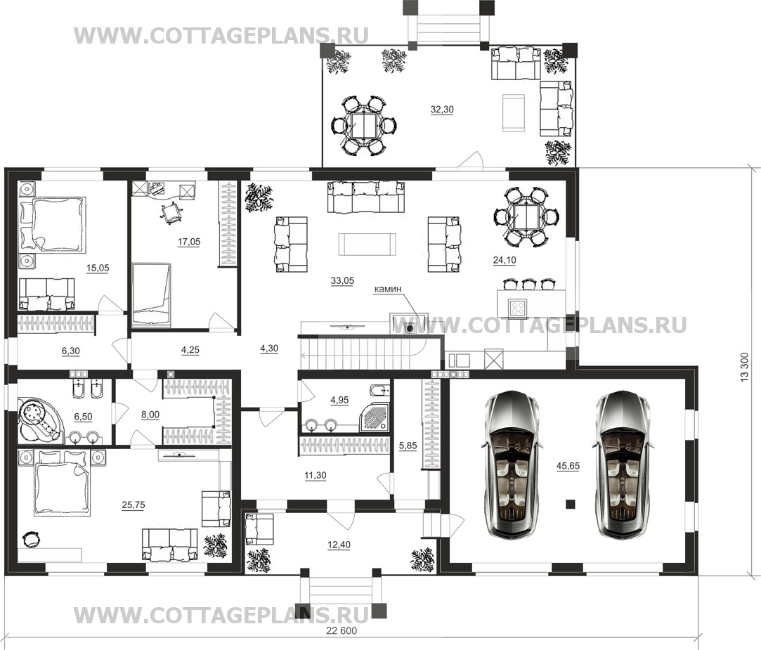 Поэтажные планы проект дома 20-09 общ. площадь 216,50 м2