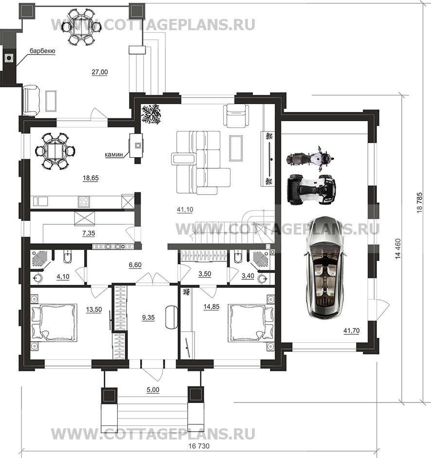 Поэтажные планы проект дома 105-27 общ. площадь 407,80 м2