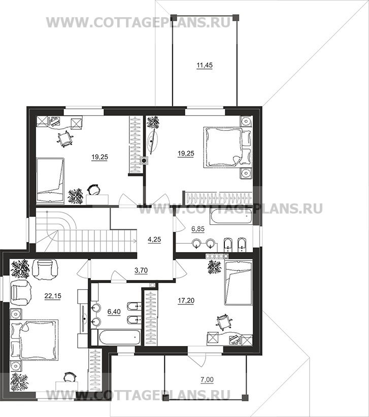 Поэтажные планы проект дома 20-25 общ. площадь 244,90 м2