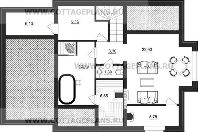 Поэтажные планы проект дома 71-96 общ. площадь 223,20 м2