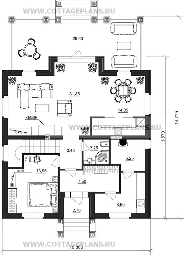 Поэтажные планы проект дома 77-83 общ. площадь 176,70 м2