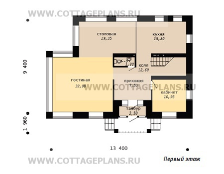 Поэтажные планы проект дома 46-13 общ. площадь 202,18м2