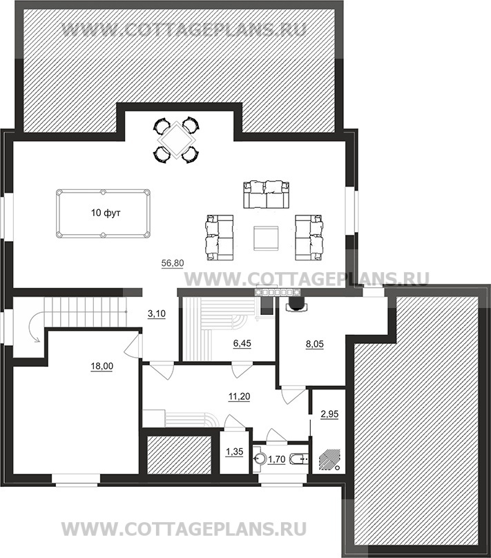 Поэтажные планы проект дома 78-96 общ. площадь 355,80 м2