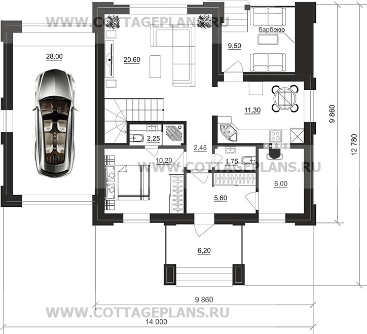 Поэтажные планы проект дома 206-37 общ. площадь 157,00 м2