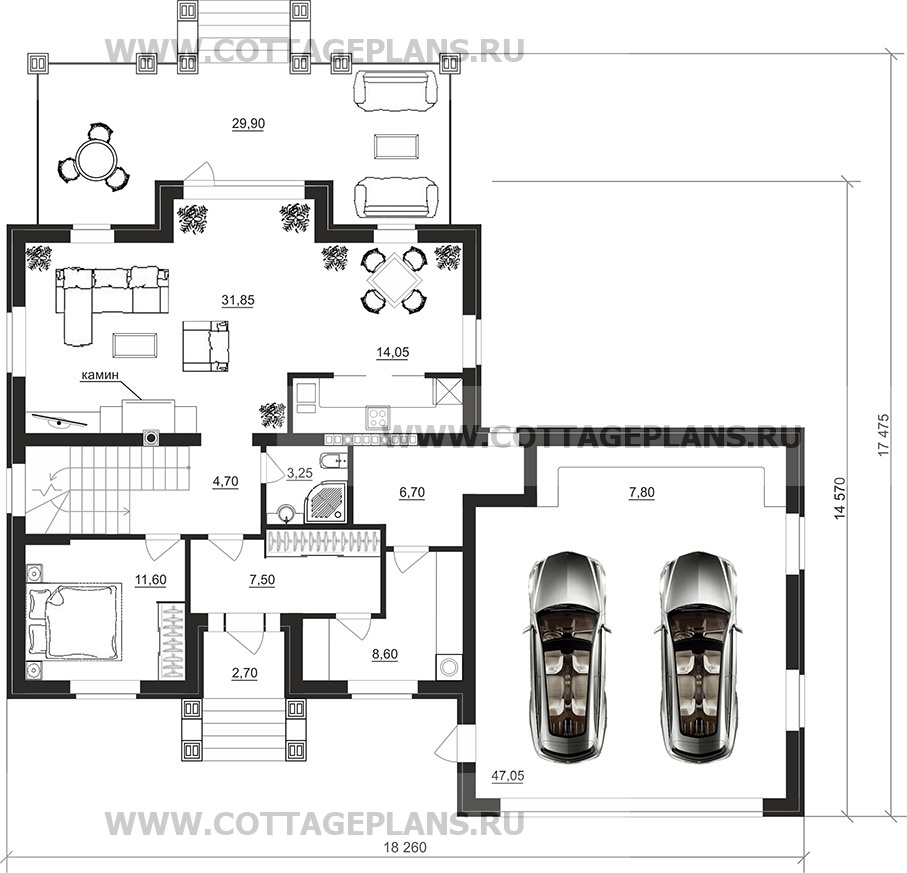 Поэтажные планы проект дома 78-13 общ. площадь 308,30м2