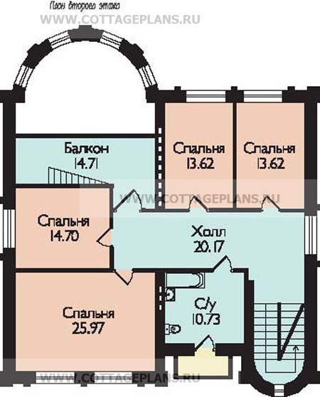 Поэтажные планы проект дома 52-76 общ. площадь 534,3м2