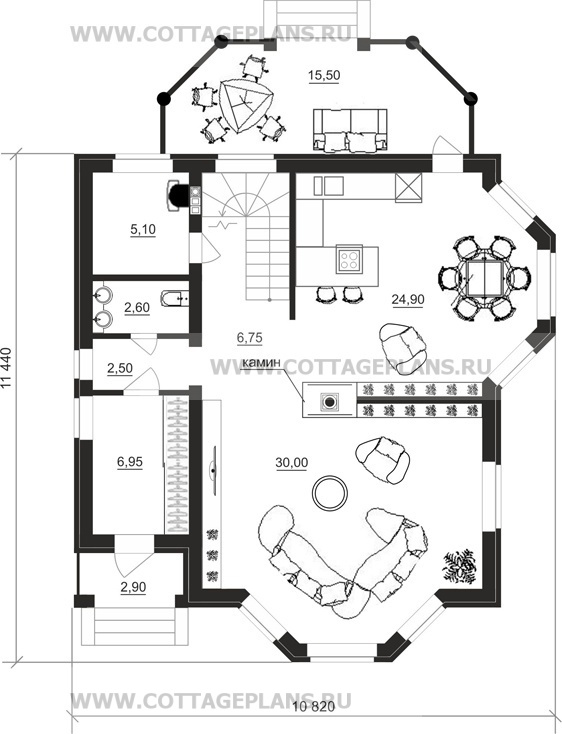 Поэтажные планы проект дома 29-01 общ. площадь 158,11м2