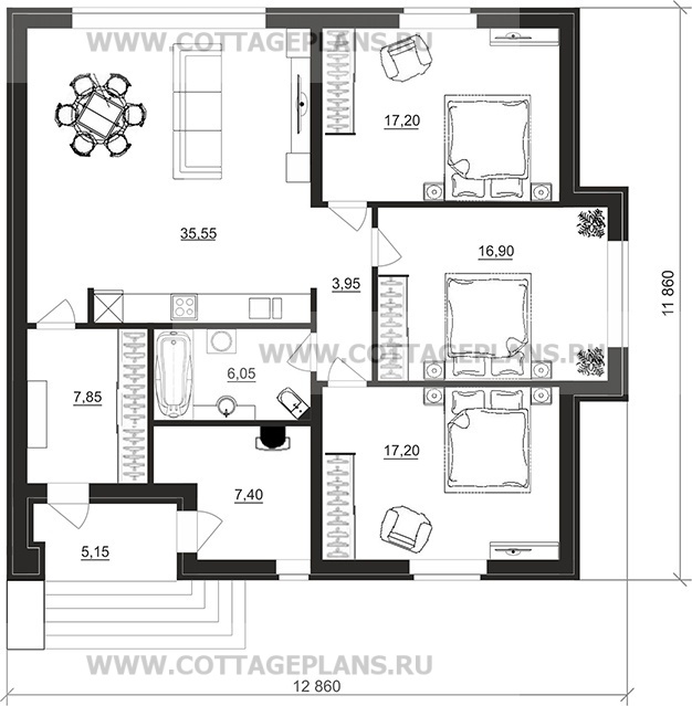 Поэтажные планы проект дома 27-91 общ. площадь 112,10 м2