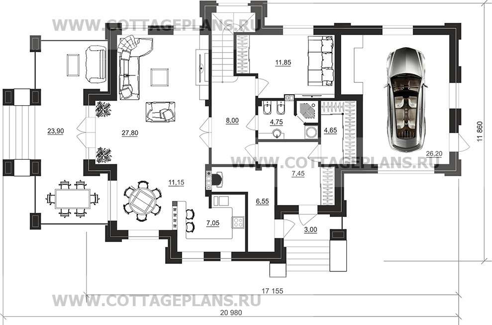 Поэтажные планы проект дома 200-87 общ. площадь 202,95 м2