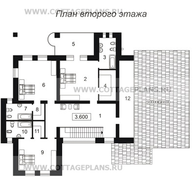 Поэтажные планы проект дома 46-51 общ. площадь 532,6м2