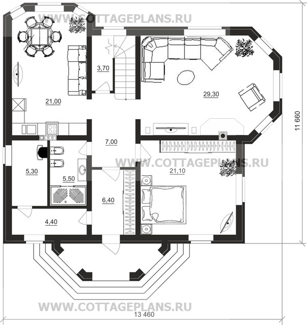 Поэтажные планы проект дома 20-02 общ. площадь 206,42 м2