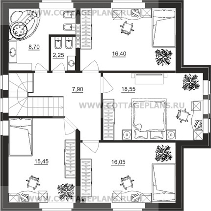 Поэтажные планы проект дома 15-38 общ. площадь 197,75 м2