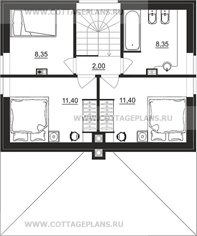 Поэтажные планы проект дома 29-20 общ. площадь 83,50 м2