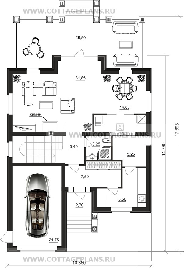 Поэтажные планы проект дома 201-01 общ. площадь 247,45 м2