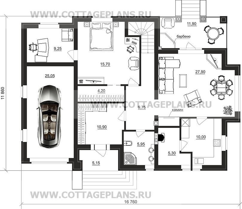 Поэтажные планы проект дома 29-98 общ. площадь 233,55 м2
