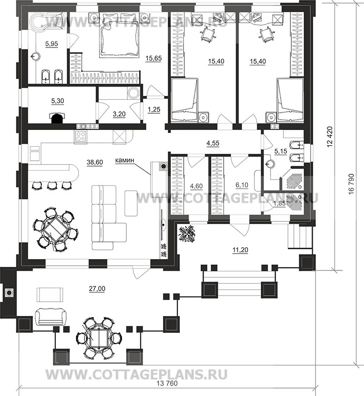 Поэтажные планы проект дома 90-80 общ. площадь 122,90 м2