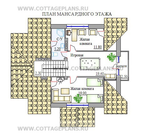Поэтажные планы проект дома 31-03 общ. площадь 252,0м2