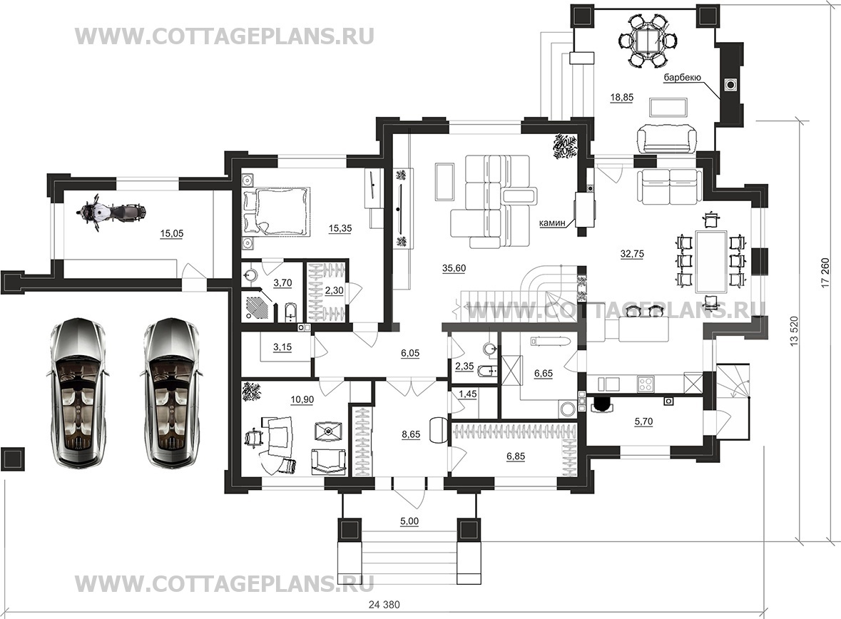 Поэтажные планы проект дома 202-75 общ. площадь 247,75 м2