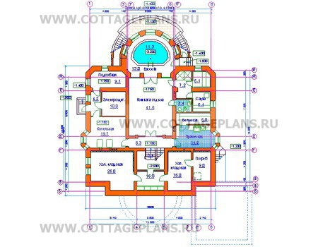 Поэтажные планы проект дома 34-15 общ. площадь 706м2