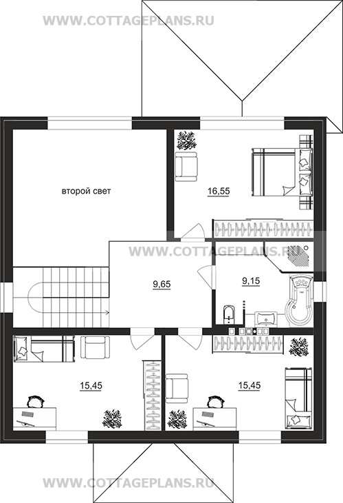 Поэтажные планы проект дома 108-14 общ. площадь 153,70 м2