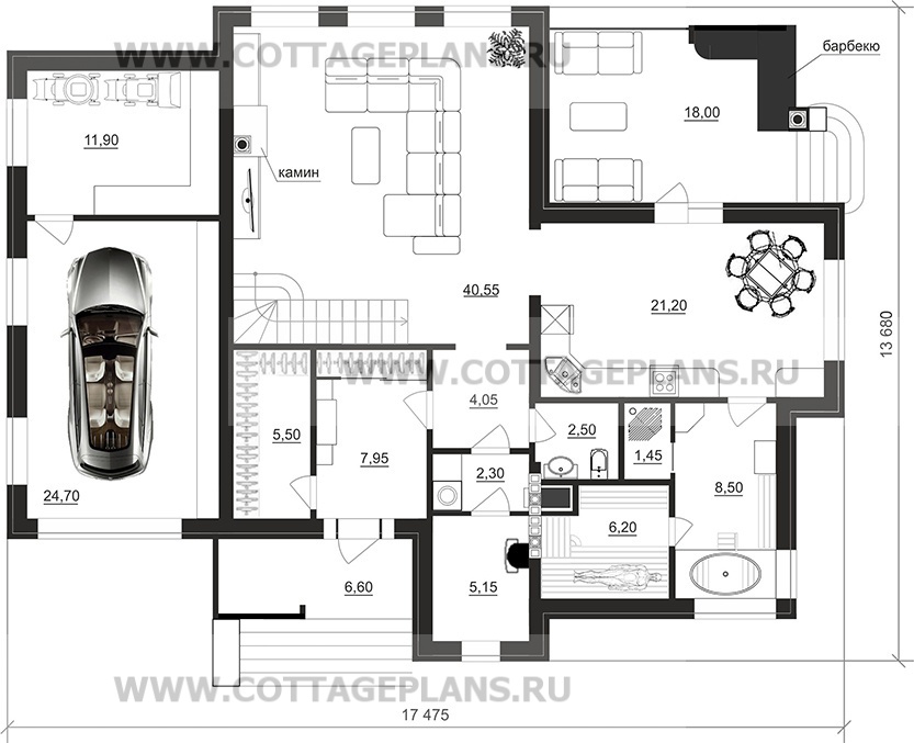 Поэтажные планы проект дома 104-63 общ. площадь 267,60 м2